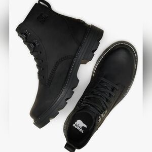 Sorel Brex Waterproof Leather Boots - Black - US 7.5